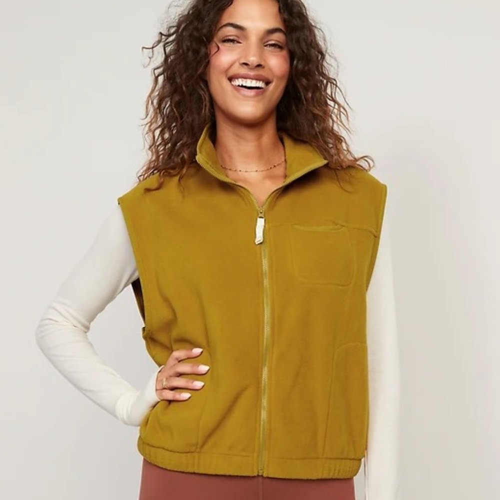 2/$20 Fleece full-zip vest | size L petite